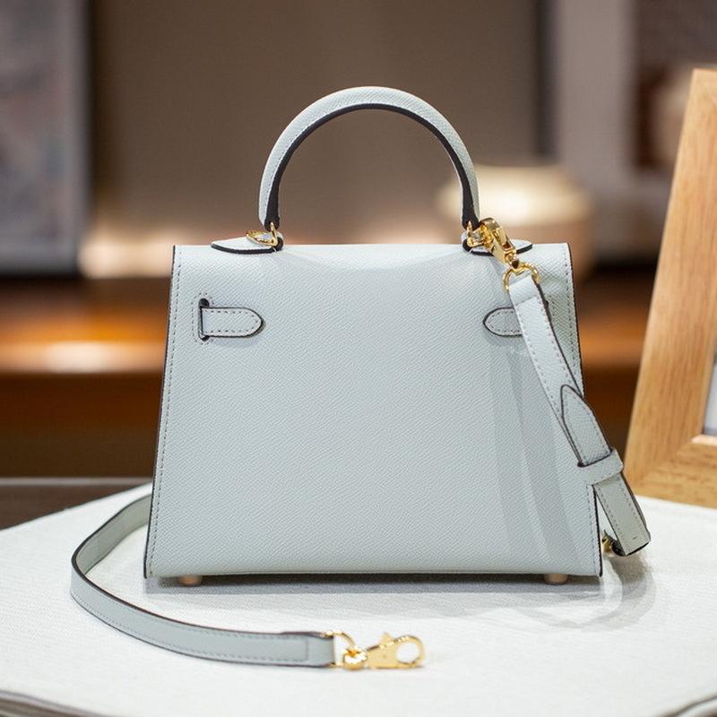 2025 New Genuine Leather Women's Bag EP Palm Pattern 19+22+25 Leather Kai Li+Fashion Handheld Single Shoulder Crossbody Bag