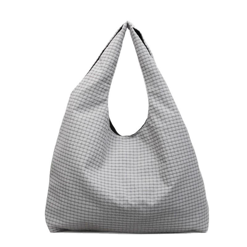 Summer Plaid Large-Capacity Women's Tote Bag - Lightweight, Artistic, Versatile Handbag for Daily Commute