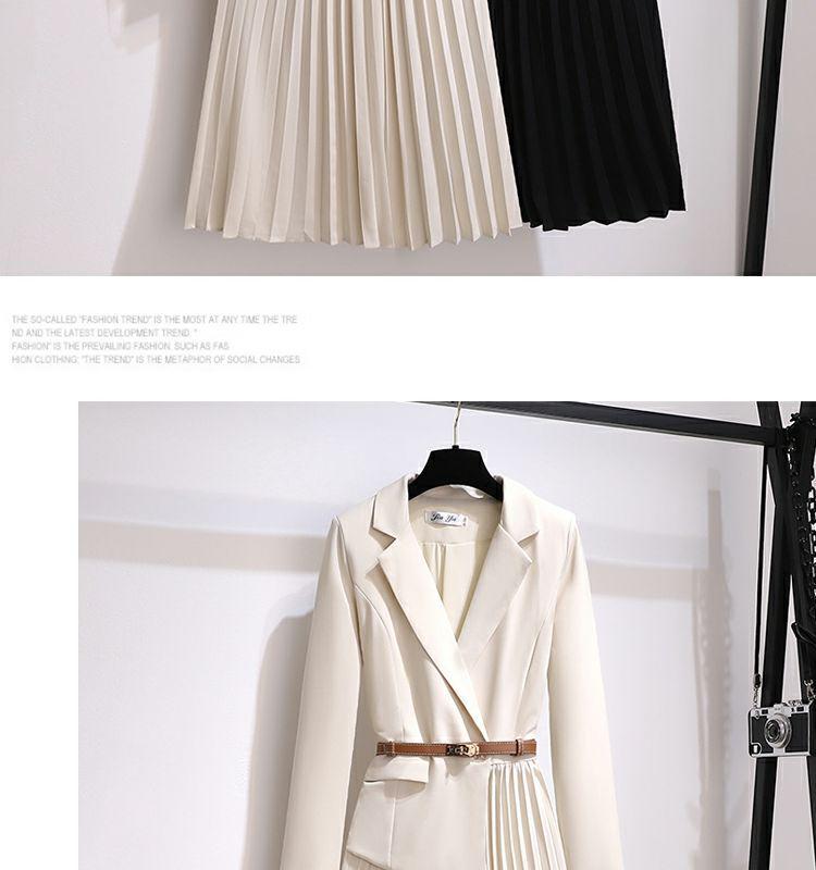2026 Autumn Women's French Suit Dress: Elegant, Slimming, Long Sleeve Skirt