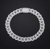 Unique Cross-border Brass Electroplated 8mm Bubble Cuban Chain Bracelet Unisex Zircon Hip Hop Miami Jewelry