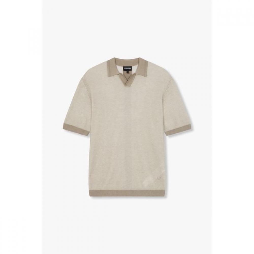 Emporio Armani Men S Wool Blend Short Sleeve Polo Knit  A515128009 S