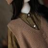Ancient Mud Retro Wool V-neck Loose Vest Sweater