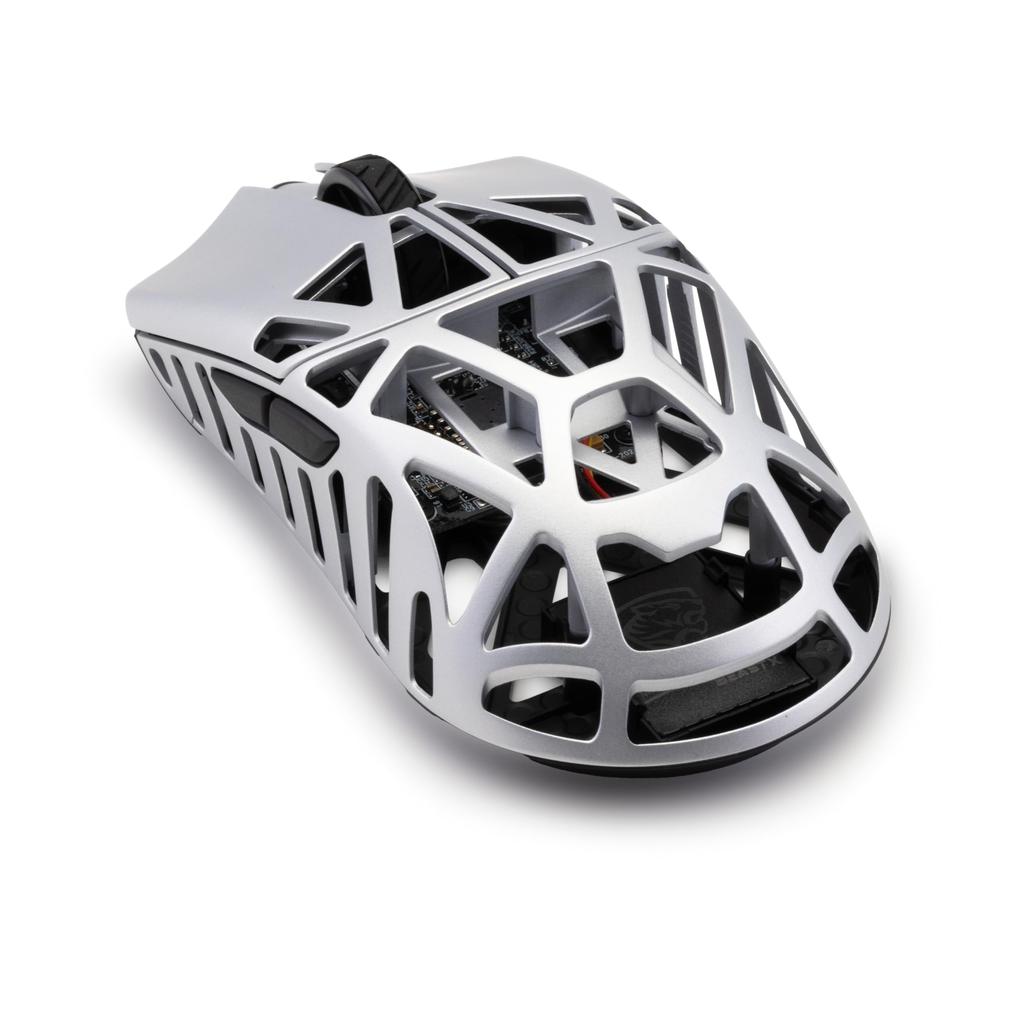 WLMOUSE Beast X Pro Wireless Gaming Mouse with Side Ambidextrous 8KHz Polling Magnesium Alloy Lightweight PAW3950HS Sensor Japanese Holes, Design,