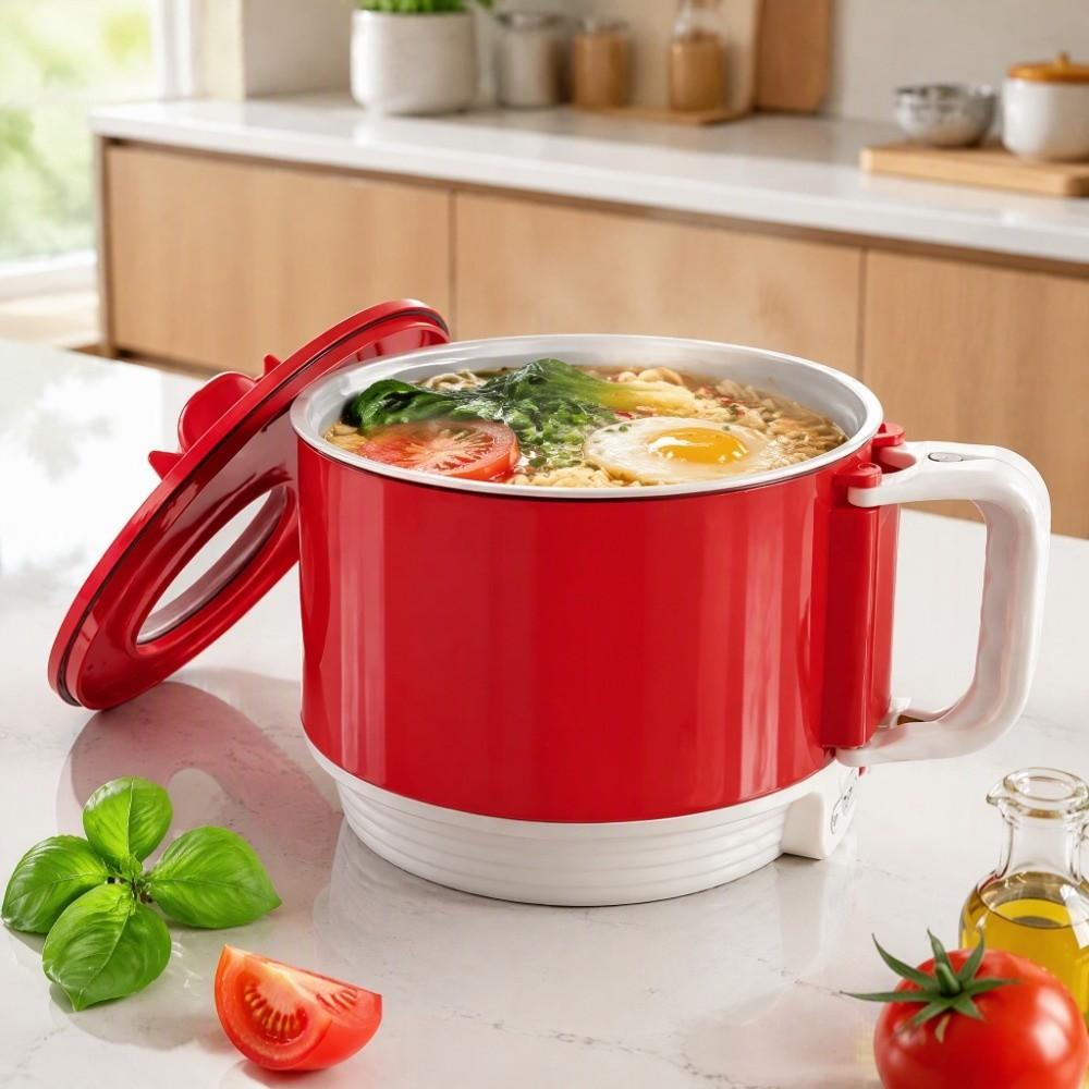 Foldable Handle Electric Cooking Pot Quick Heating Instant Noodle Bowl Home Kitchen