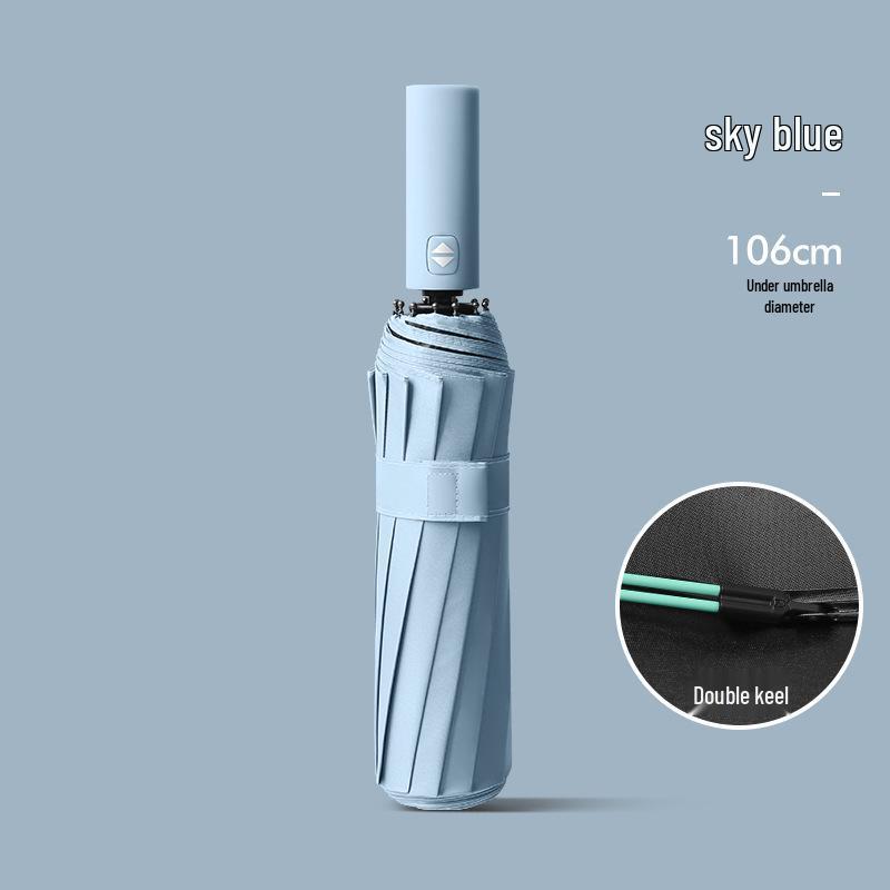 Custom Logo Automatic Three-Fold Umbrella: Sun & Rain Protection, Advertising and Gift Use