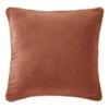Coussin déhoussable finition galon 45 x 45 cm "César" Velours de Coton - César Terracotta - César Terracotta -