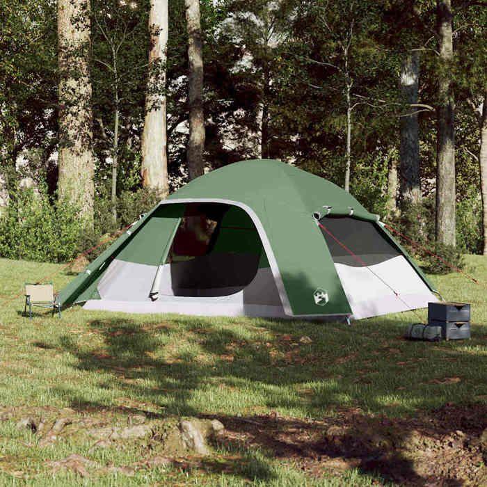 Family Tent - vidaXL - 94723 - 6 Persons - Waterproof - Green