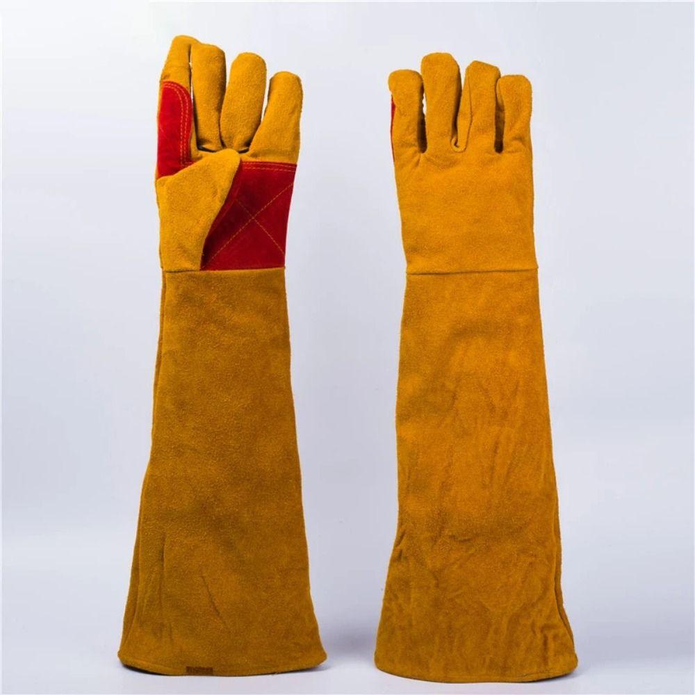 Flexible Outdoor Welding Gloves Comfortable Long Sleeves Barbecue Gloves  Outdoor Activities