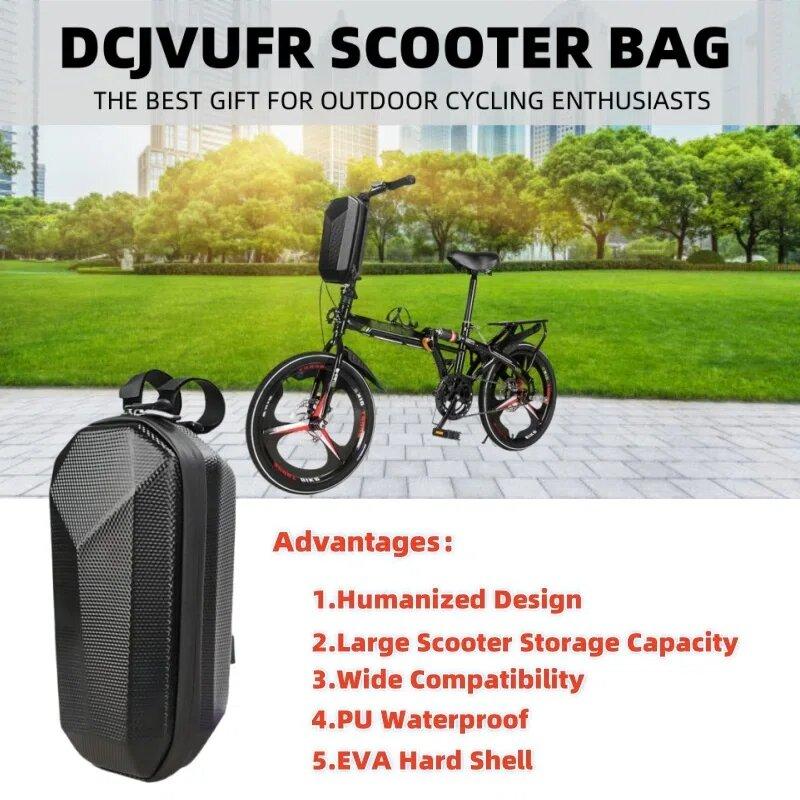 Waterproof Bicycle Storage Bag Big Capacity Hard Shell Electric Scooter Front Bag Portable Hanging Bag