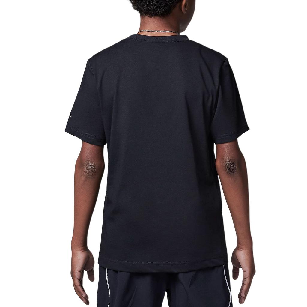 Jordan MVPT T-Shirt Motion Jumpman Bequemes Logo-Muster Weich Kurzarm Kinder Tops Schwarz 95D262-023