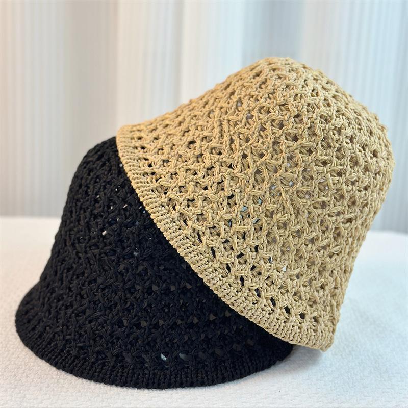Chapeau seau creux d'été pour femmes, chapeau respirant, protection solaire, chapeau seau tendance, chapeau de voyage