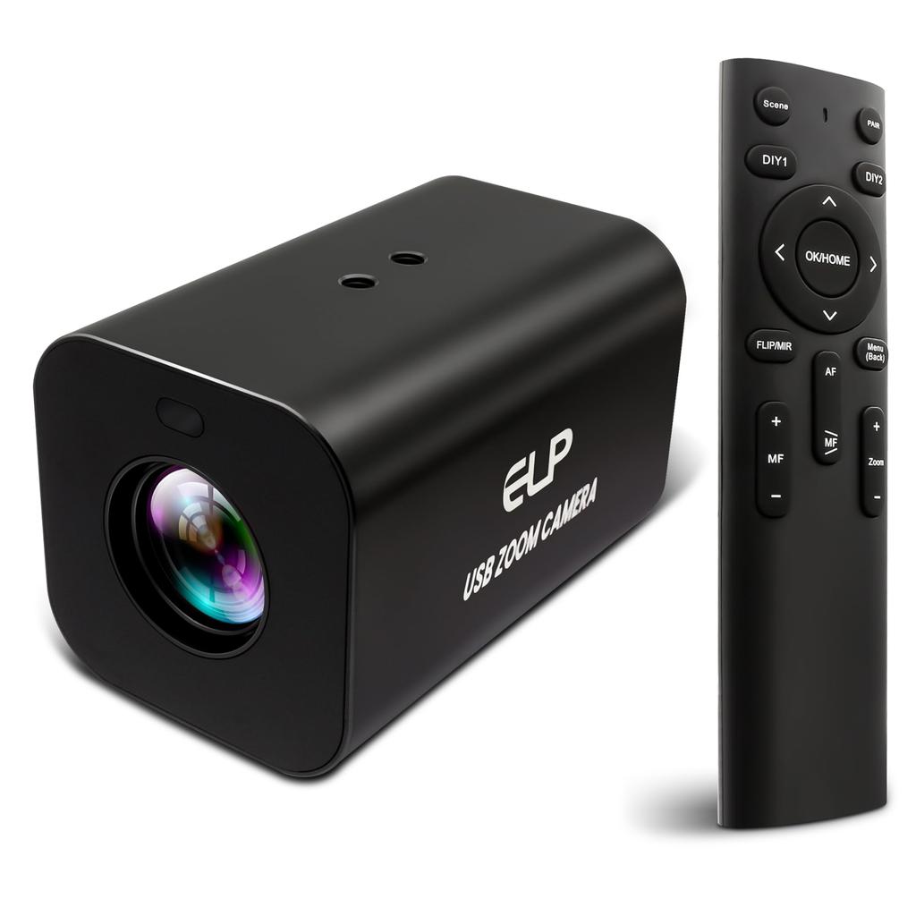 HDMI 12x Zoom USB Camera ELPCAM 4K Auto Focus 60FPS High Speed USB Webcam USB HDMI Simultaneous Output PC Camera Manual Zoom Remote Control Camera TV