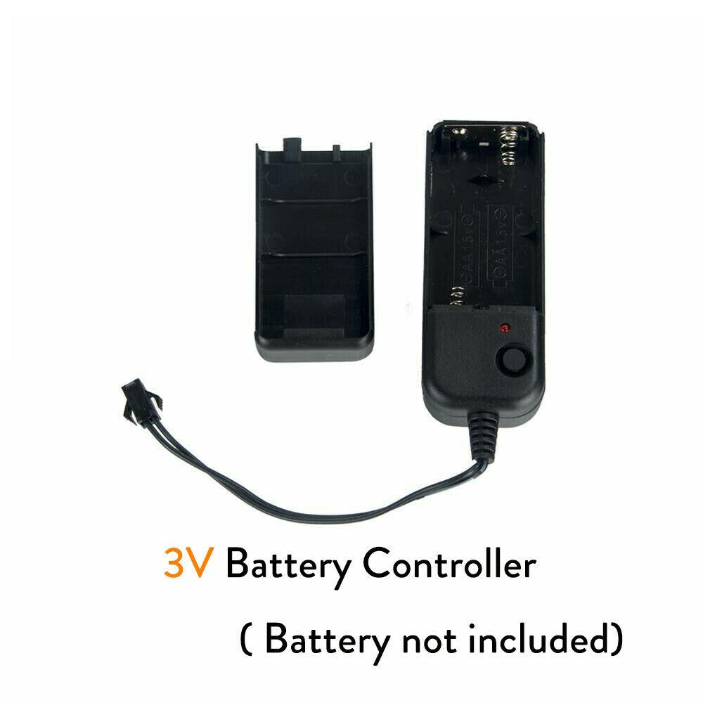 

3 В на батарейках 5 В USB 12 В 1 м-5 м неоновый светящийся EL трос с адаптером гибкая светодиодная лента для автомобильной вечерние танцевальной атмосферы 1m-White