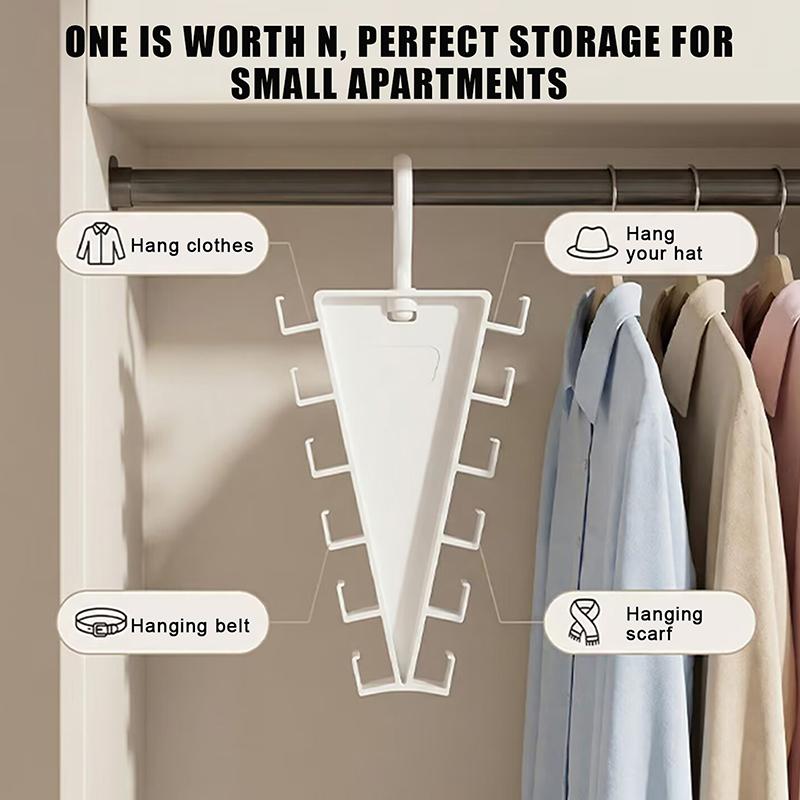 1/2Pcs V Shaped Space Saving Hanger 12 Hooks Clothes Organizer Vertical Closet Storage Rack For Bedroom Wardrobe Hat Belt Scarf