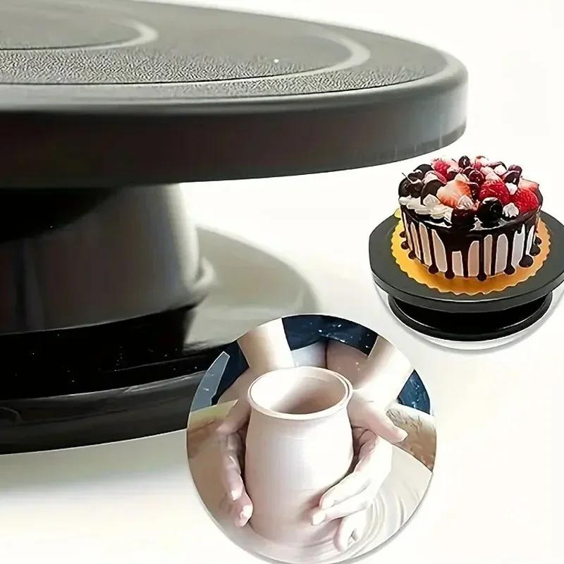 Drehteller Stereoskopische Malerei Gravur Töpferscheiben Drehender Kuchenständer DIY Form Küchenbackwerkzeuge