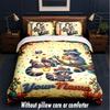 Set Biancheria da Letto 3 Pezzi Tema Spazio Cosmico Testo o Nome Personalizzato, 1 Lenzuolo Sotto con Angoli & 2 Federe Biancheria da Letto Personalizzata per la Casa