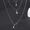Star Necklace New Alloy Jewelry Pendant Moon Multilayer Stacking Women's High Sensibility Necklace
