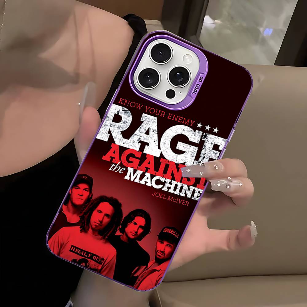 R-Rage A-Against T-The M-Machine Band Phone Cover For IPhone 16 15 14 13 12 11 17 Pro Max Plus Color Silver Shell