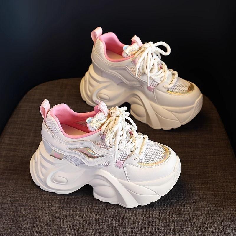 

Fashion Lace Up Women s Sneakers Shoes Whit High on Platform Ladies Footwear Designer Luxury Offers Deals Cotton 2025 New Offer Stylish 35