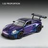 1:32 911 GT3RS Panamera Alloy Miniature Model Toys Diecast Doors Opened Pull Back Rubber Tires Vehices for Friend Birthday Gifts