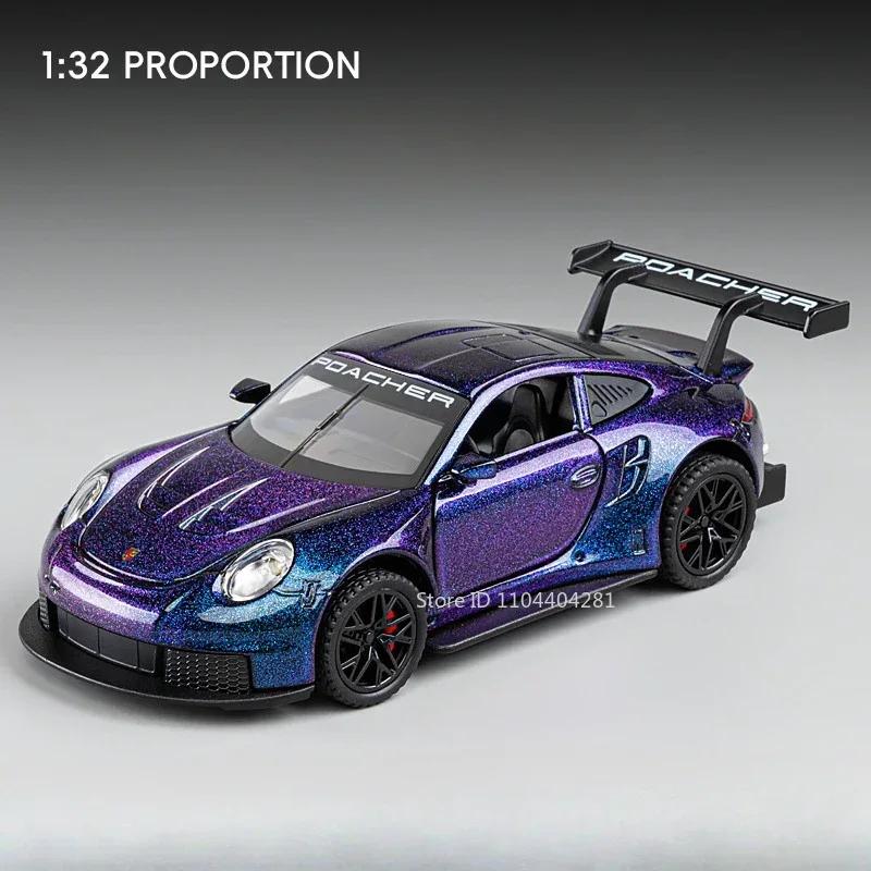 1:32 911 GT3RS Panamera Alloy Miniature Model Toys Diecast Doors Opened Pull Back Rubber Tires Vehices for Friend Birthday Gifts