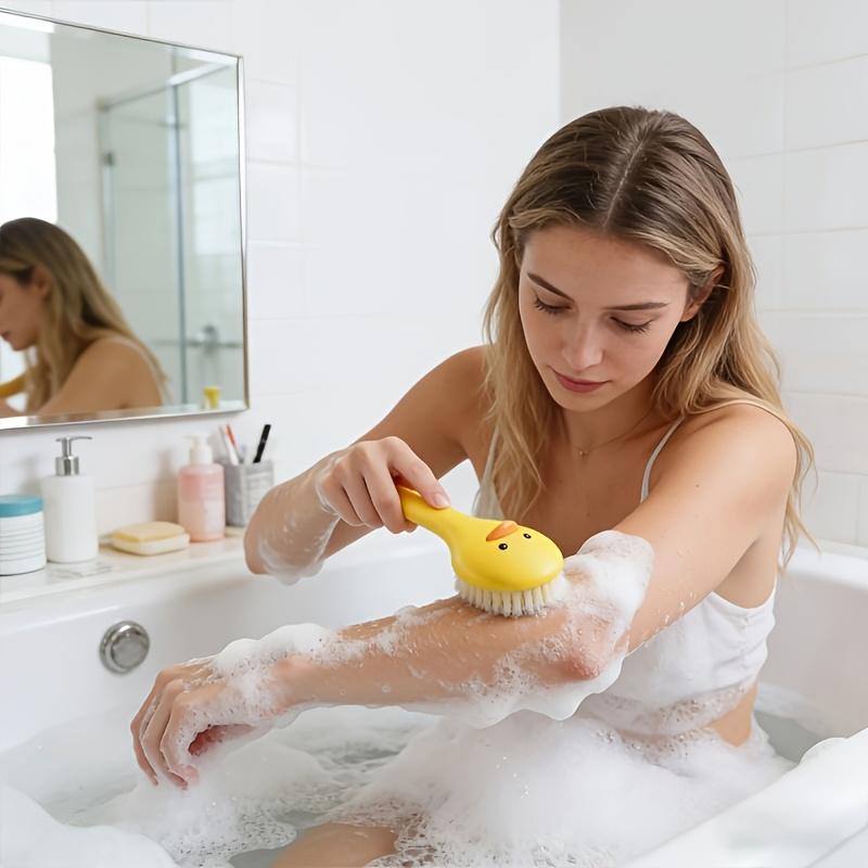 1/2pcs long-handled bath brush - soft-bristled exfoliating massage brush for the back, suitable for all skin tones, bath tool