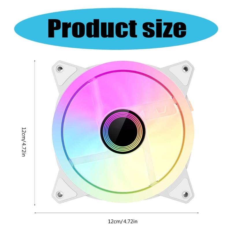 Quiet 120mm PC Cooling Fan With Hydraulic Bearing And ARGB Lighting Computer Chassises Fan For Desktop Case