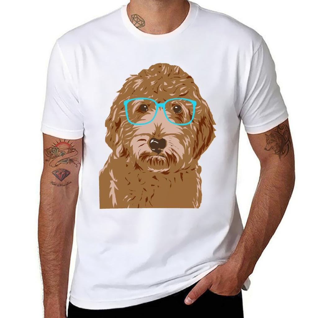 Howard The Doodle Dog With Glasses Tshirt Antiwrinkle Short Sleeve Tshirt