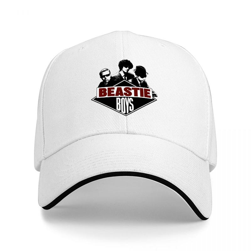 Beastie Boys Logo Baseball Cap Classic Hip Hop Band Design Black Adjustable Hat for Music Fans and Streetwear Enthusiasts