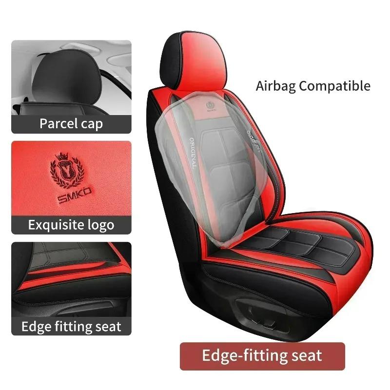 The car seats are fully covered with black coffee-colored muscle seats made of waterproof and anti-slip artificial leather