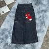 JNCO Jeans Vintage Hip Hop Loose Jeans Men's Gothic High Waist Wide Legs Pants Streetwear