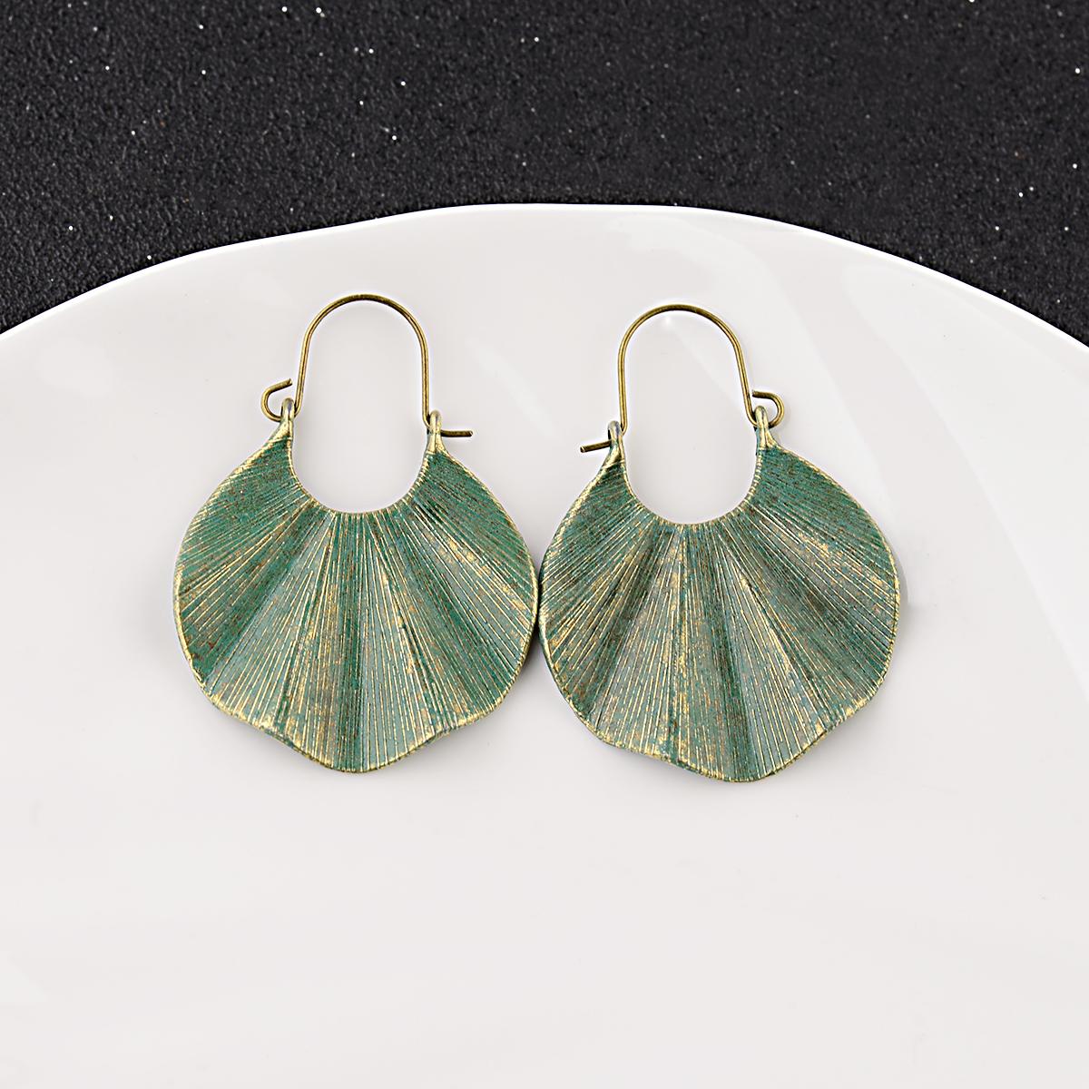 

TopHanqi Богемные Этнические Бронзовые Зеленые Листья Кисточки Висячие Серьги Женские Заявление Цыганские Циркониевые Серьги Femmes Pendientes