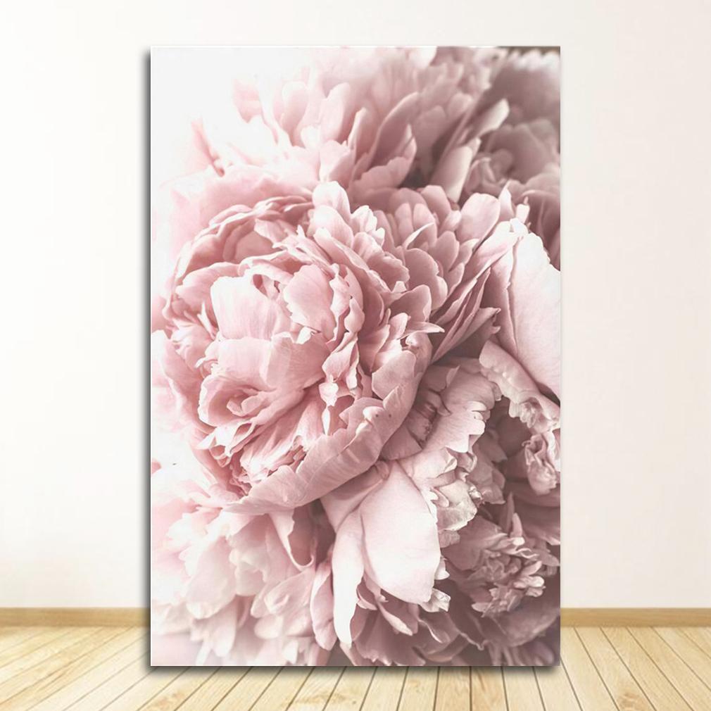 art print pictures for the home living room decoration Nordic style classic rose Peony flower posters and paintings on the wall