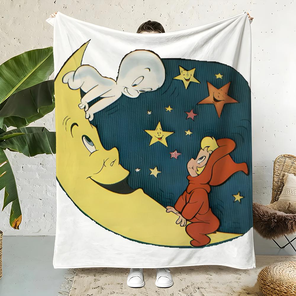 W-Wendy the Good Little Witch Throw  Flannel Throw Blanket,Bed Home Office Nap Blanket Travel,Camping,Picnic Blanket Soft Decor 75x90cm
