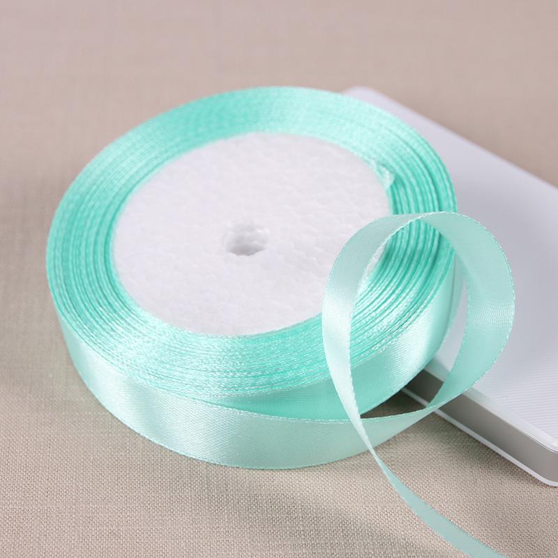 

Pretty 6/10/15/20/25/40/50mm 25Yards Aqua Green Silk Satin Ribbon Wedding Decorative Gift Wrap Accessories DIY Handmade Material 6mm