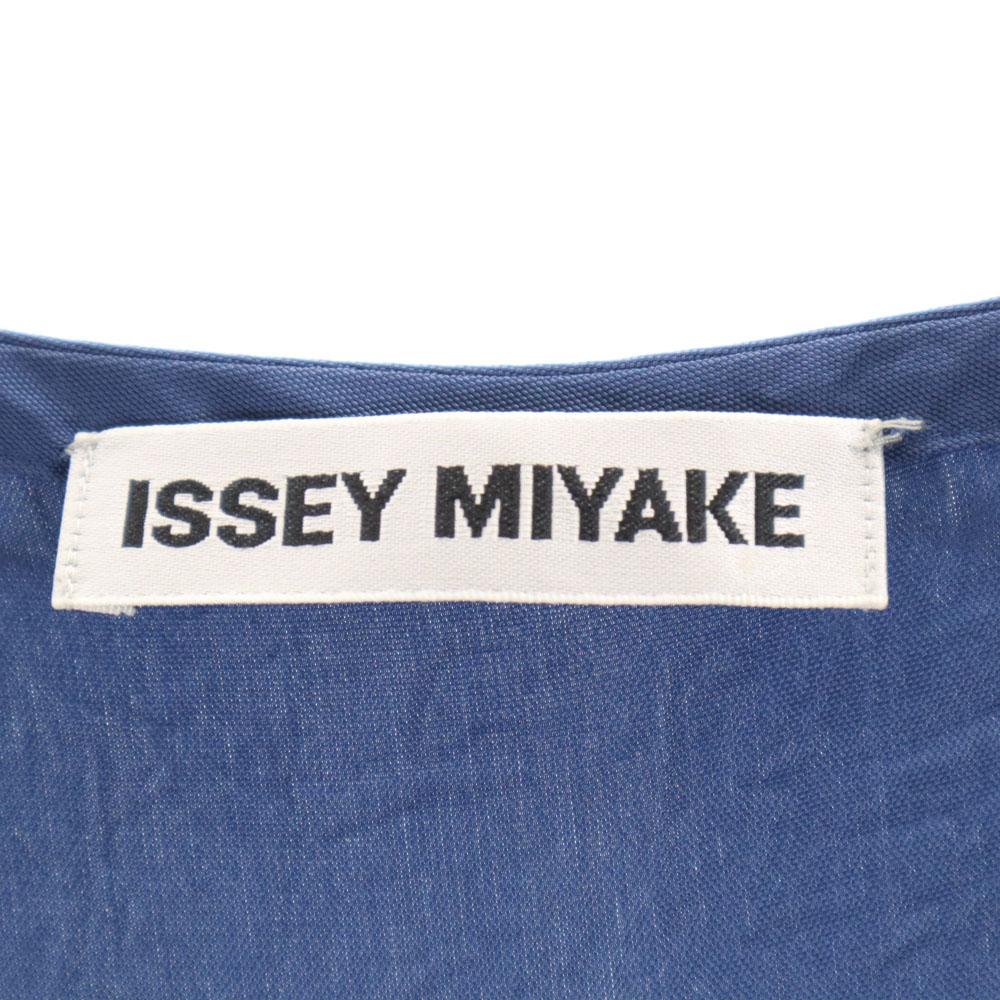 ISSEY MIYAKE Made In Japan Short Sleeve Cut 2 Navy Women Used