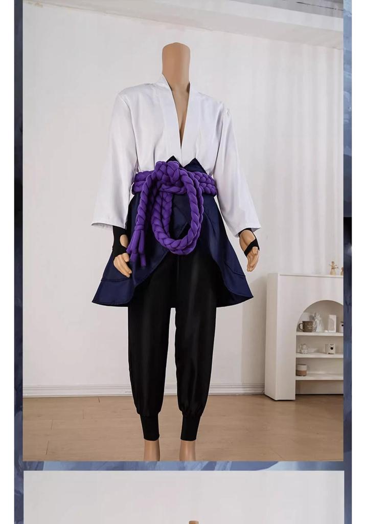 Naruto Shippuden Uchiha Sasuke Full Cosplay Costume Set