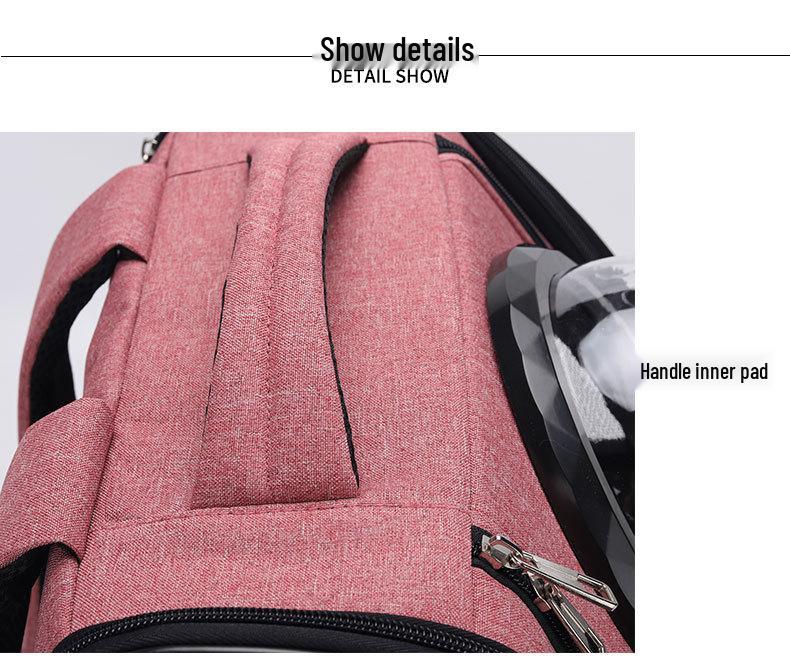 Breathable Transparent Cat Backpack with Detachable Double-Shoulder Design