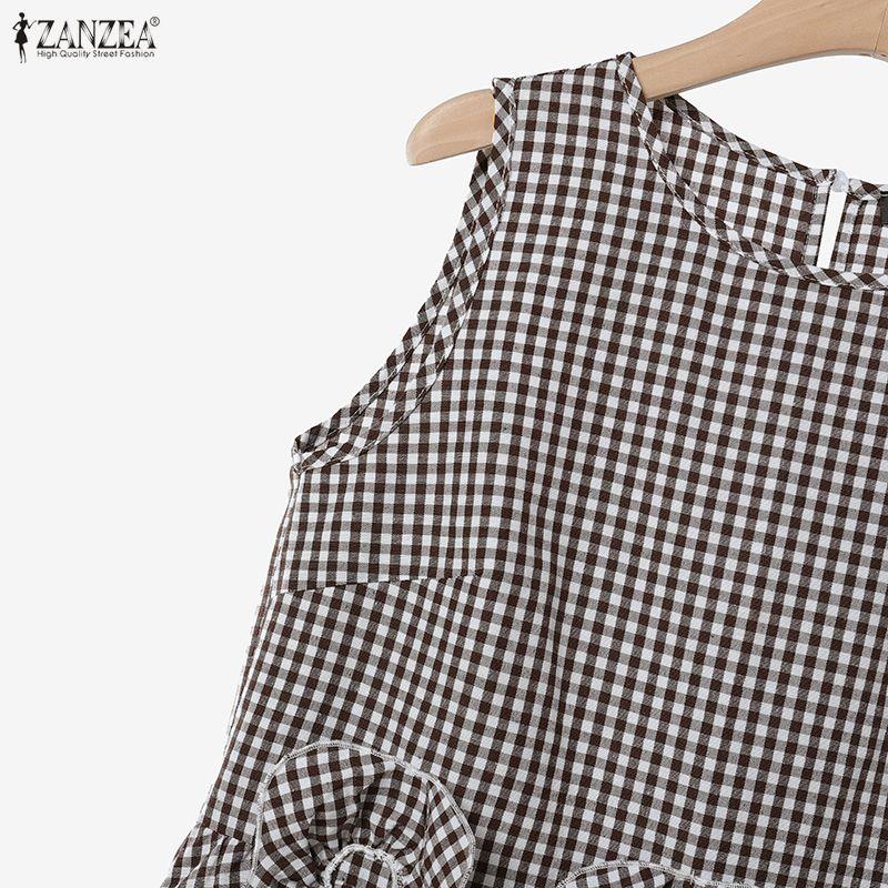 ZANZEA Women Sleeveless Vest Tops and Pants Summer Two Piece Suit Sets