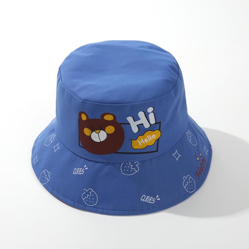 

Childrens Sun Hat With Wide Brim Cotton Sun Protection For Spring And Autumn королівський синій колір