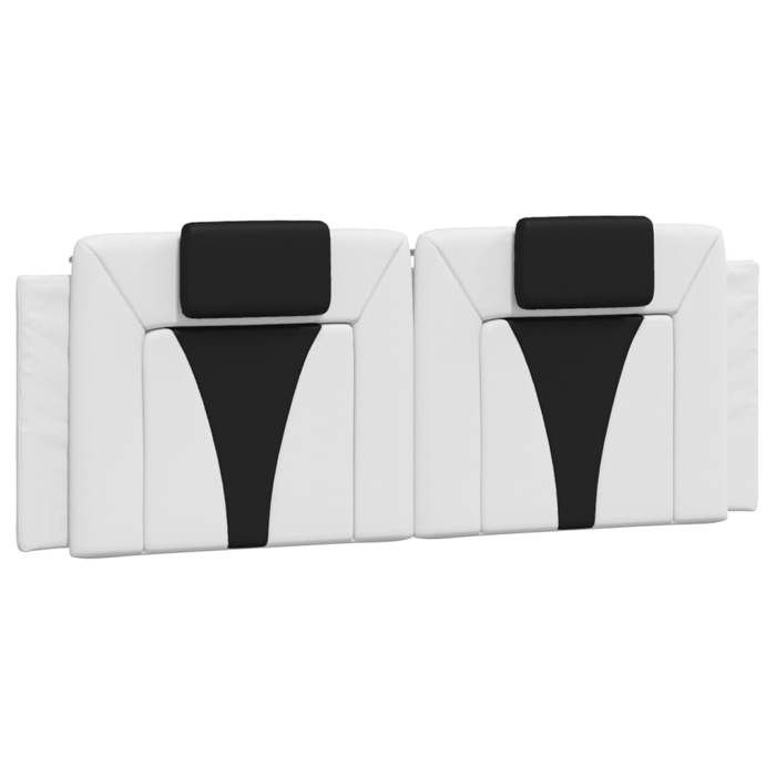 VidaXL Coussin de Tête de Lit, Oreiller de Lecture avec Fermeture à Glissière, Coussin de Lecture pour Lit Chambre, Noir et 374787
