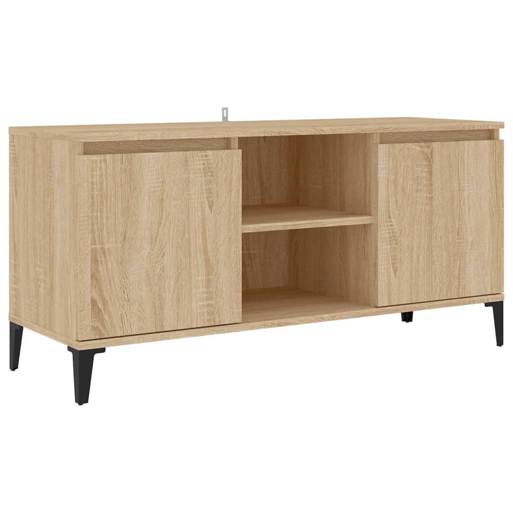 vidaXL TV-Schrank Mit Metallbeinen Sonoma-Eiche 103,5x35x50 Cm