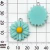 10-Color Resin Daisy Flower Charms for DIY Bracelets & Necklaces