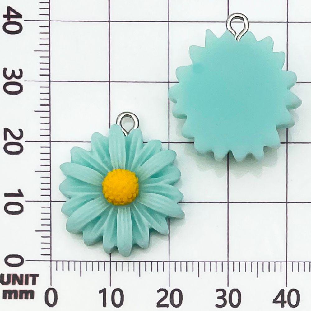 10-Color Resin Daisy Flower Charms for DIY Bracelets & Necklaces