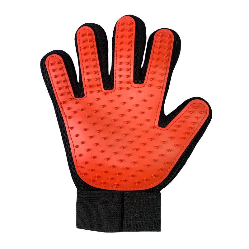 Cat & Dog Petting Grooming Glove with Five-Finger Massage Hair Removal for Bathing and Shower