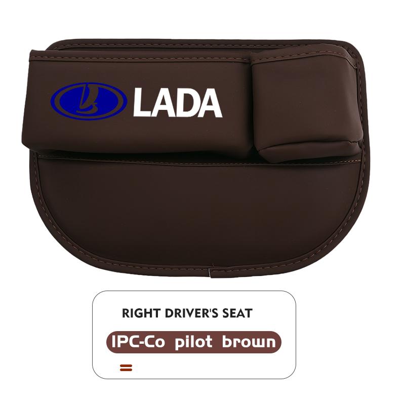 Car Logo Universal Seat Gap Slit Pocket Organizer Card Bottle Cups Holder For Lada Largus Priora Vesta Niva Samara Kalina 4x4 gfs9