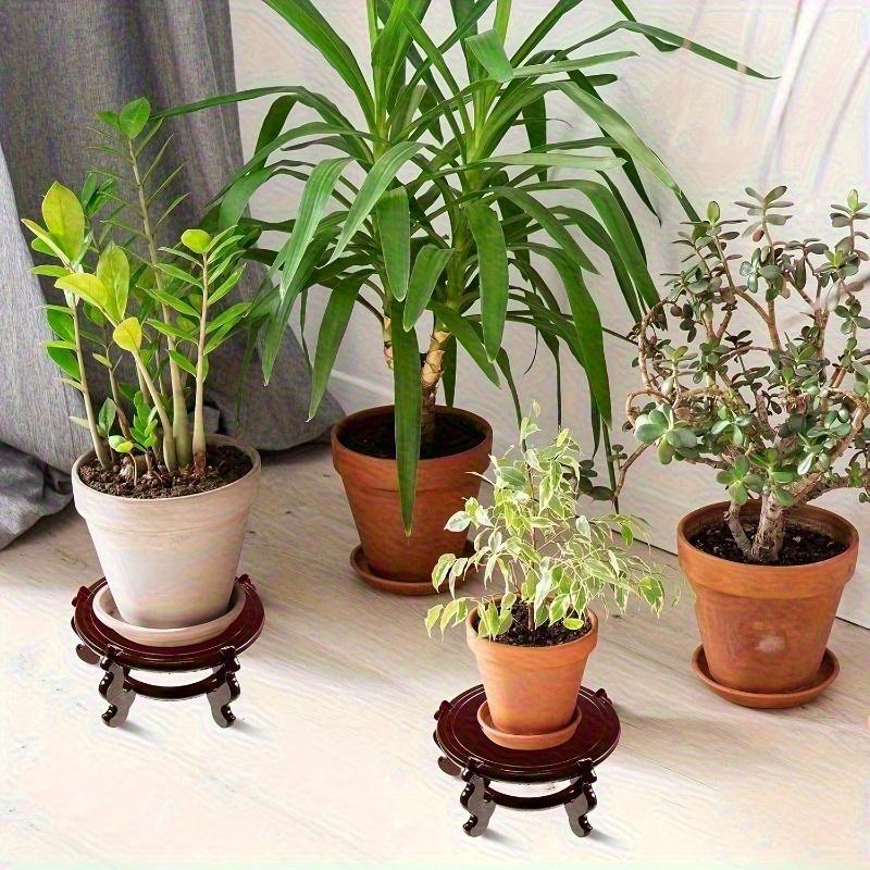1pc Elegant Wooden Plant Stand with Ornate Base - Versatile Indoor/Outdoor Decorative Vase Holder, Ideal for Home and Garden Dis