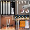 Flickering Taper Led Candles with Remote Control and Timer Flameless LED Candlesticks 3D Flame Candles for Christmas Halloween