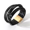 Bracciale da Donna Impilabile Multi-Strato in Ecopelle PU - Design Versatile, Antistatico