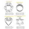 12pcs Cookie Cutters Stainless Steel Flowers Heart Circle Stars Baking Mould DIY Baking Molds Biscuit Cutter Fruit Egg Mould